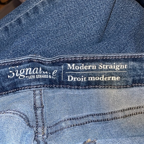 Levi’s Signature jeans 👖 Maternity Jeans sz 12M Modern Straight leg blue denim - Picture 10 of 12